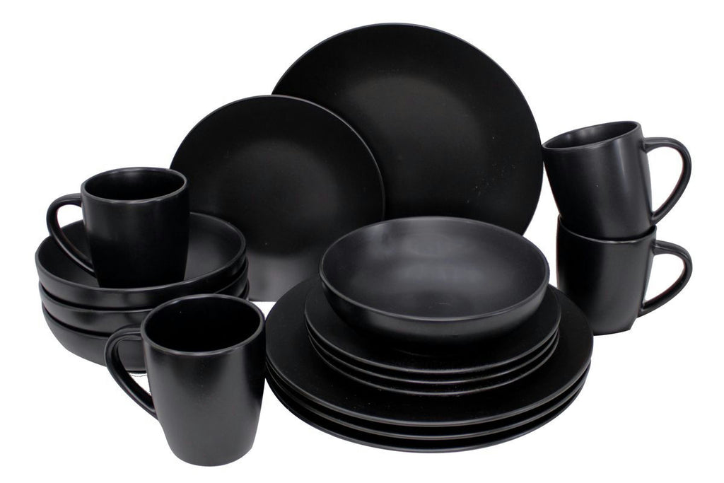 Exclusive (16pcs) Black Stoneware Dinner set